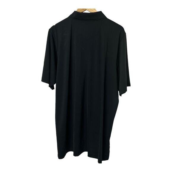 F&G Tech Black Solid Tech Jersey Polo Shirt Men's Size XL New - Picture 3 of 7